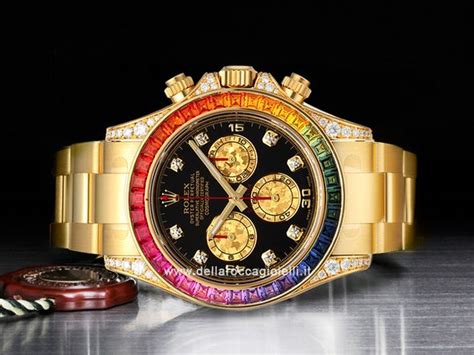 rolex cosmograph daytona rainbow diamanti e zaffiri|rolex rainbow daytona.